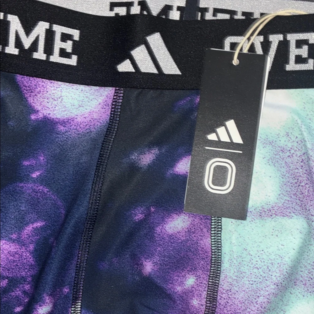 Adidas x Overtime Men's Techfit Leggings Vibrant Purple and Black Leggings